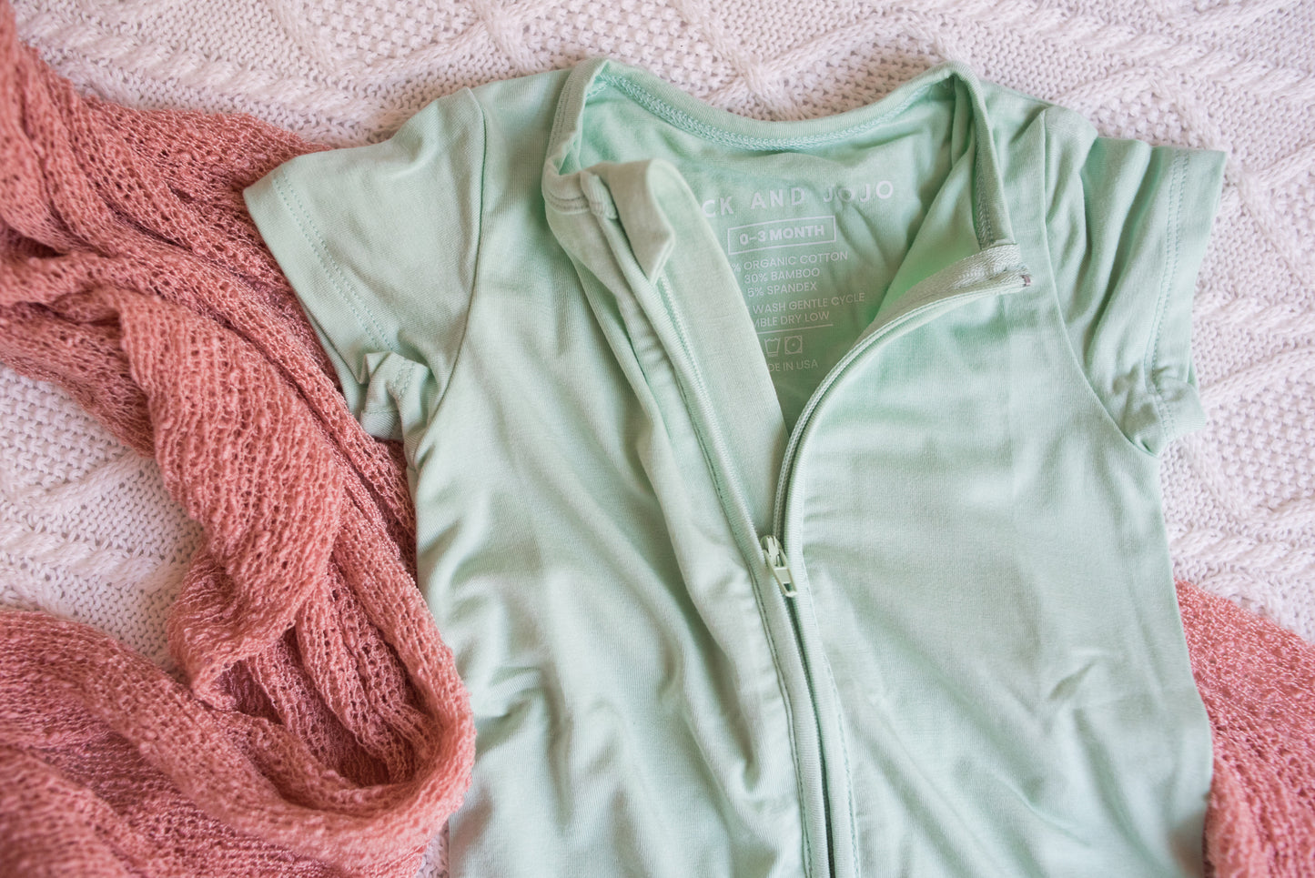 Short Sleeve Onesie - Seafoam Green