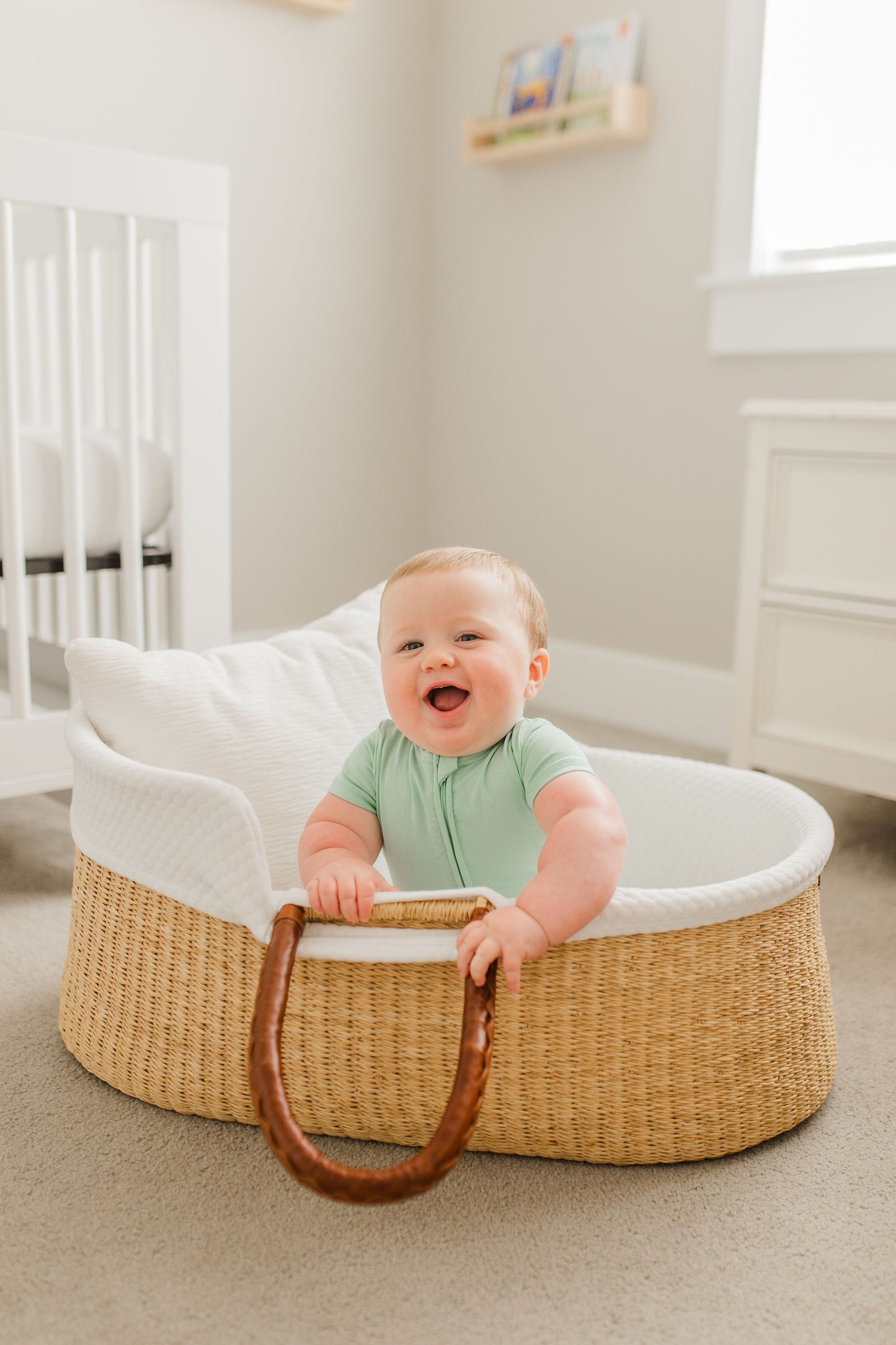 Short Sleeve Onesie - Seafoam Green